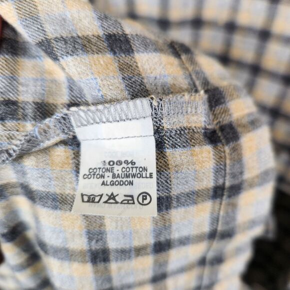 Xacus Collezioni Fine Shirt Gingham Pattern Long Sleeve Button Down Medium - Picture 5 of 6